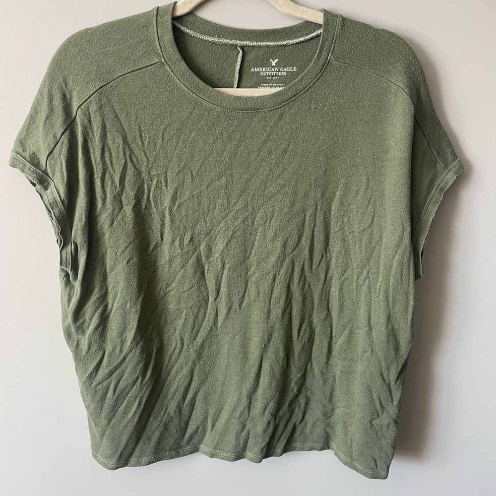 American Eagle Outfitters Women's Green Top